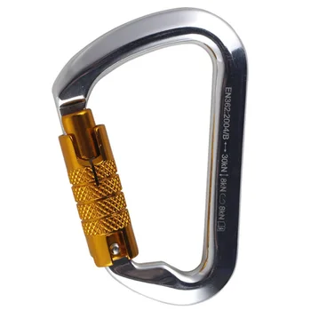 

Outdoor Rock Climbing 30Kn Connector Lock Pear-Shape Screw Gates Buckle Lock Carabiner Survive