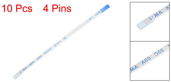 4 Pins Uxcell 10 шт. 0,5 мм Шаг 76 мм/150 мм FPC FFC гибкий ленточный кабель для ЖК-телевизора автомобиля аудио dvd-плеер камеры ноутбука(тип B - Цвет: 4 Pins