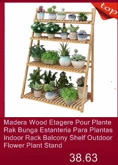 Escalera Decorativa Madera Wood Plantenstandaard Indoor Pot Balcony Outdoor Flower Shelf Stojak Na Kwiaty Plant Stand