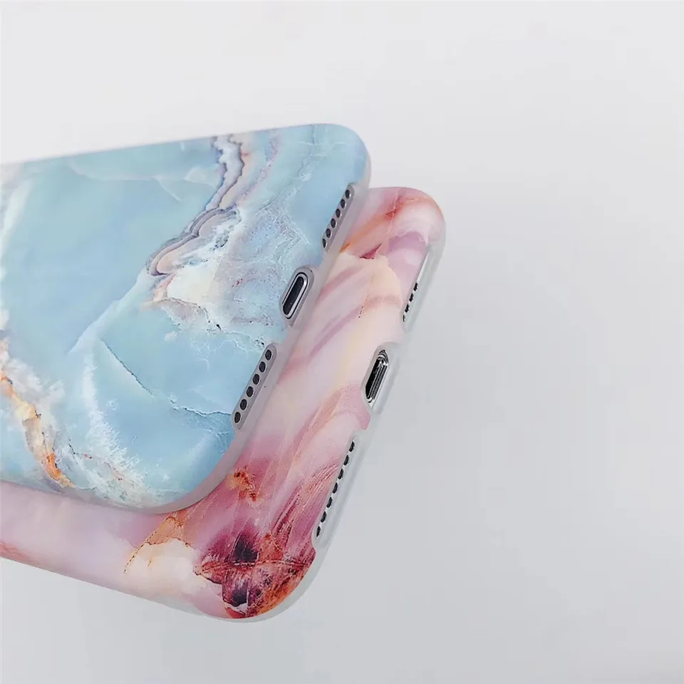 Классный Синий Розовый Камень Мраморный чехол для телефона funda huawei Nova 3 3i P20 pro lite