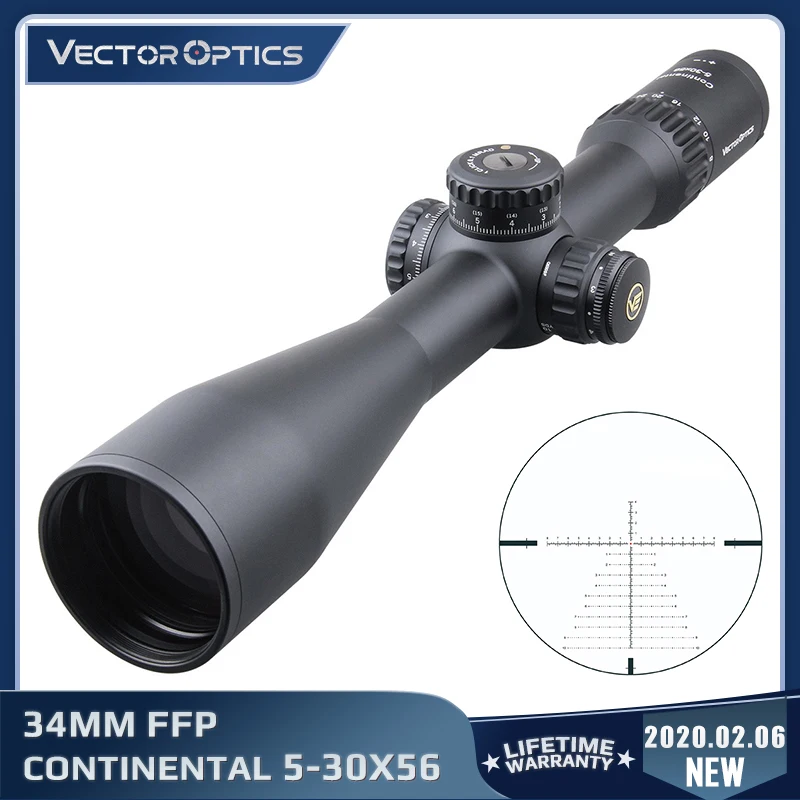 Vector Optics 34 мм Continental 5 30x56 HD FFP охотничьи прицелы тактический прицел для винтовки 1/10