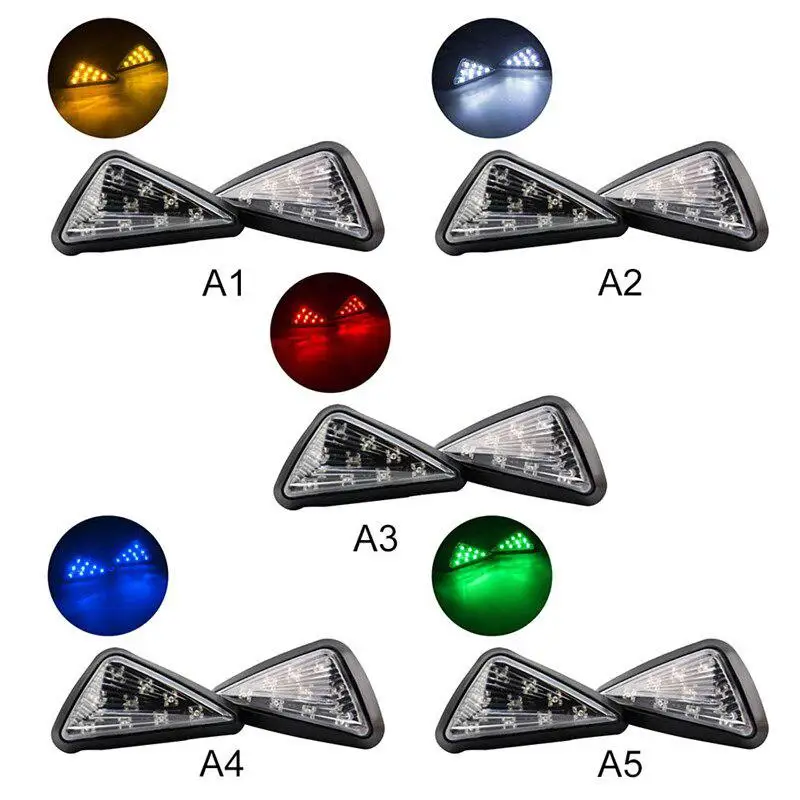 12 В мотоцикл боковой маркер сигнальные индикаторы мотоцикл светодиодный указатель поворота сигнал направления треугольник мигалка вспышка лампа