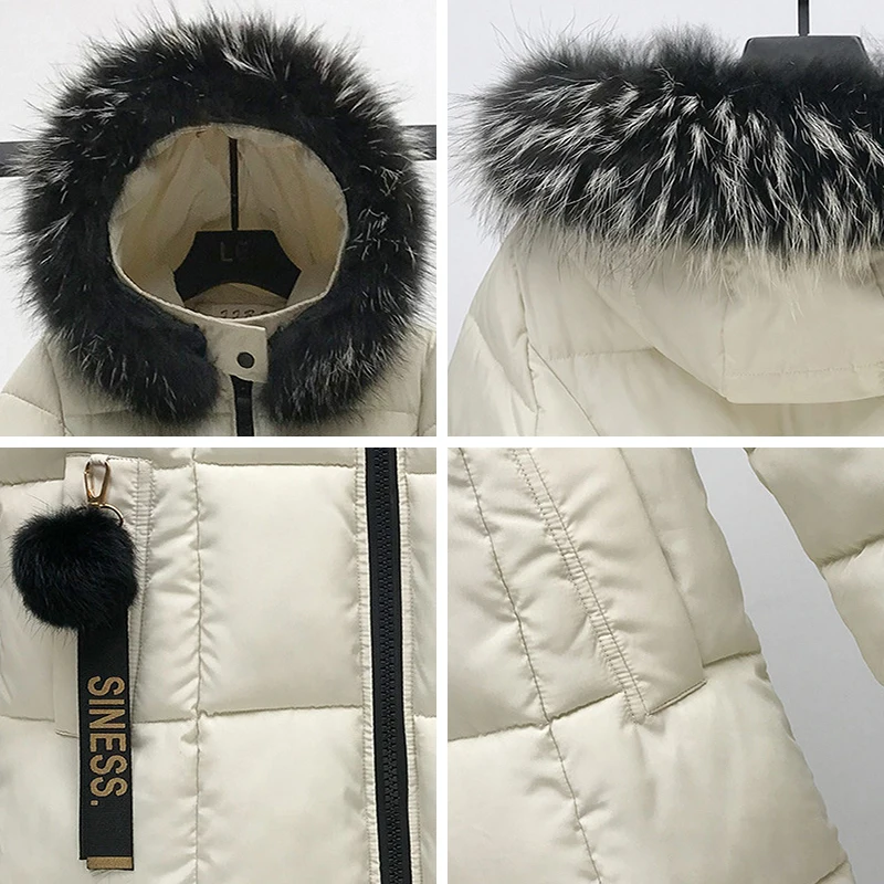 Very best Long Big Fur Women Winter Jacket Cotton Padded Warm Thicken Ladies Coat Long Coats Parka Womens Jac