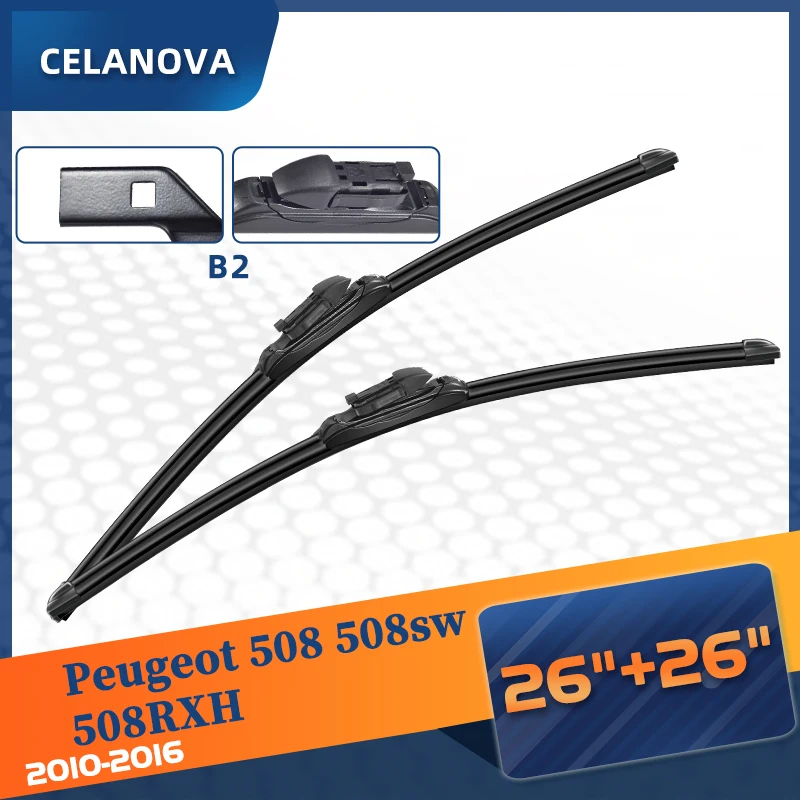 

Щетка стеклоочистителя для Peugeot 508 508sw 508RXH 2010-2016 2011 2012 2013 2014 бескаркасные резиновые стеклоочистители 26 "+ 26"