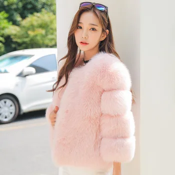 

Faux fox fur coat female new 2020 winter fur wholesale maomao short fur coat SX3166