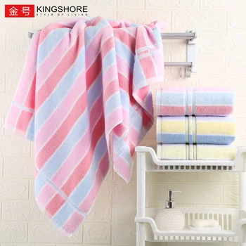

Striped Large Adults Cotton Bath Towels High Quality Absorbent Bath Towels Serviette De Plage Home Bathroom Products 365g MM60YJ