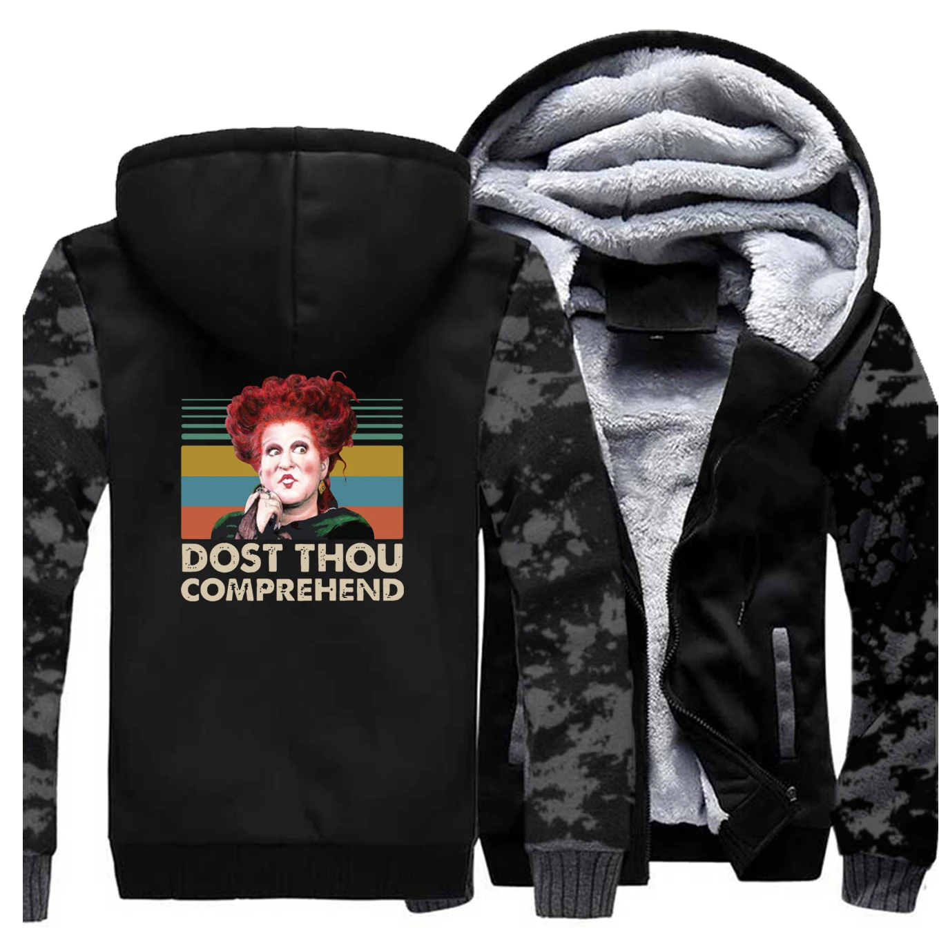 Winifred Sanderson Dost them винтажная теплая зимняя модная куртка, Толстовки, Толстовки, куртка, забавная теплая одежда - Цвет: Vintage Gray