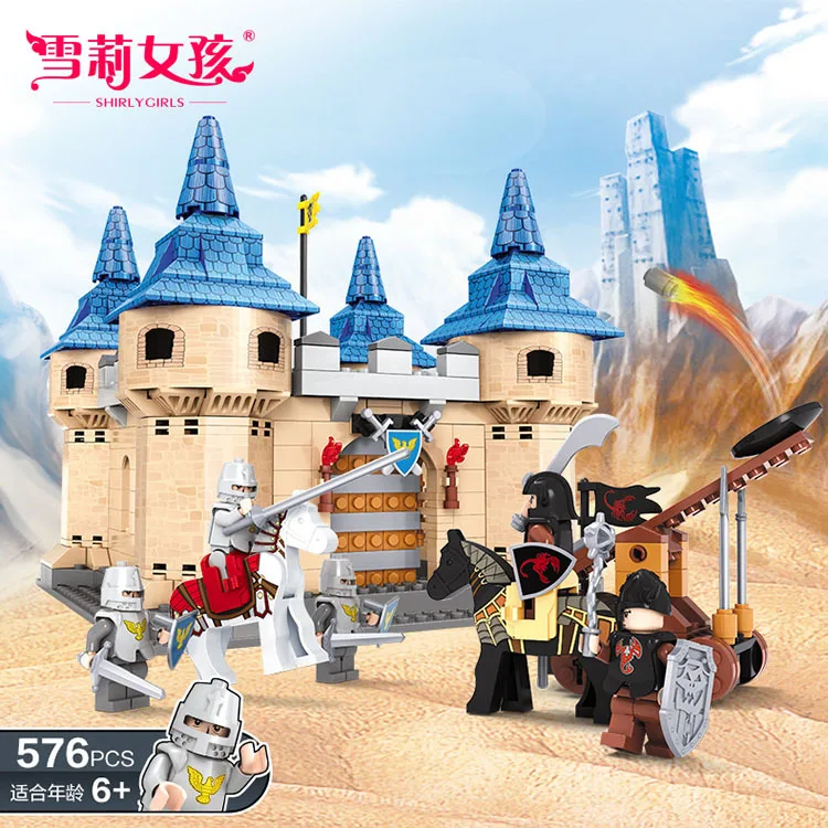 

Children'S Educational Assembled Building Blocks Small Particles Plastic Inserting Toy Children Creative Castle 27804