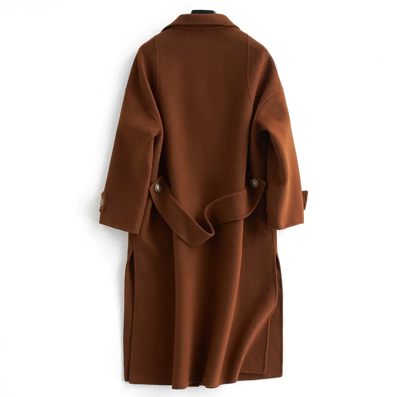 

Coat Wool 100% Women 2020 Fashion Autumn Woolen Trench Coat Female Long Slim Women's Winter Jackets and Coats BY01002ZB1 en 's s