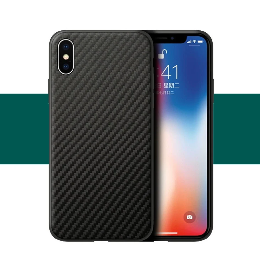 Best For iPhone X XR XS MAX 8 7 6 6S Plus Case Ultra Thin Carbon Fiber Hard PC Back Cover For iPhone XR XS Max Protective Fundas