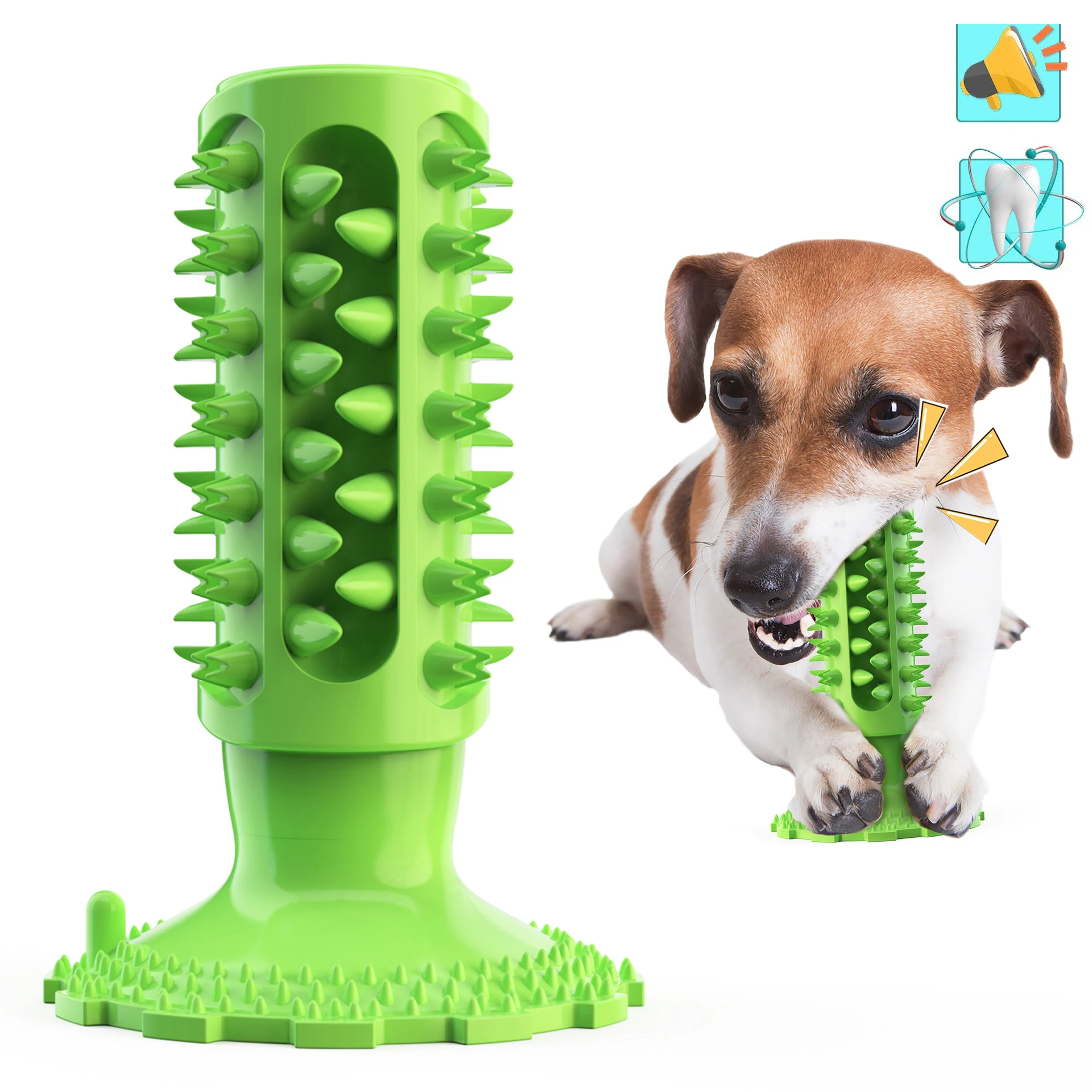 Dog Toy Suction Cup Squeaky Chew Toys For Dog Teeth Molar Cleaning Pet