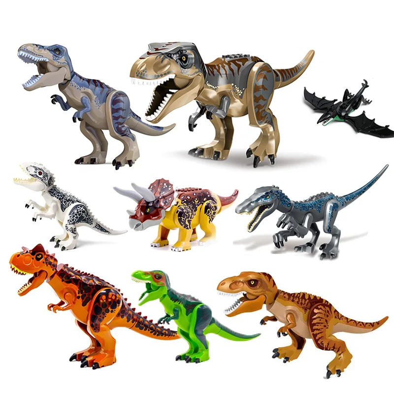 

Jurassic World 2 Building Blocks Dinosaurs Figures Bricks Tyrannosaurus Rex Indominus Rex I-Rex Assemble Legoinglys Kids Toys