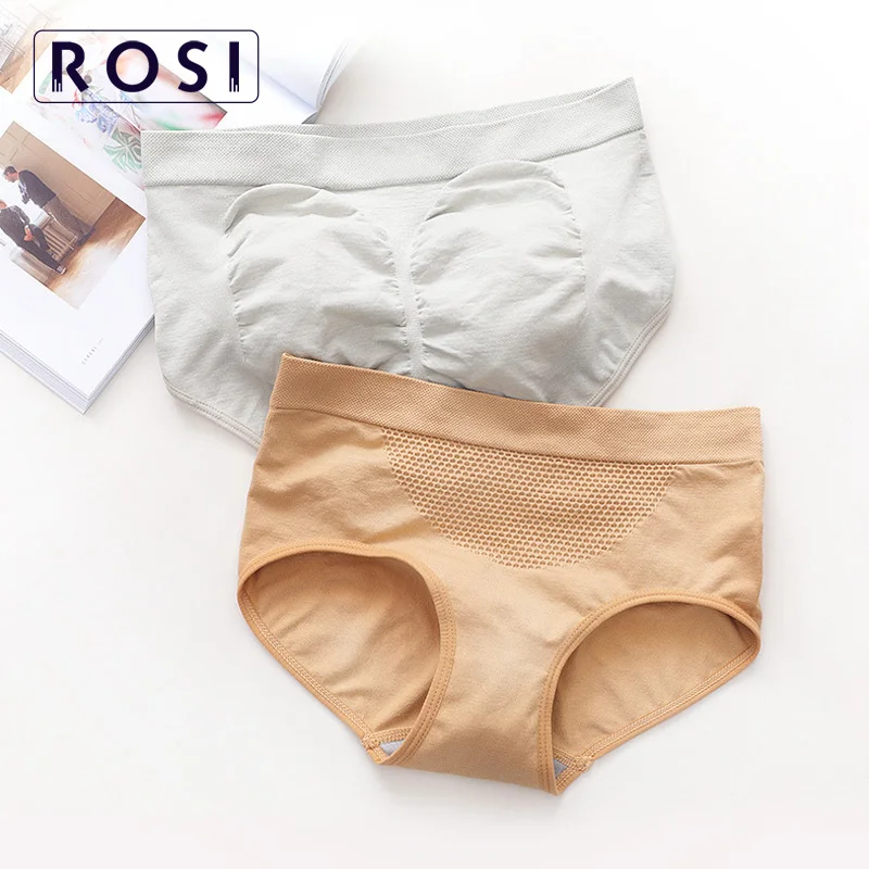 

ROSI Women panties Autumn And Winter Honeycomb 3D Seamless Panties Cotton Panties Nylon Solid Underwear Lingerie for Girls