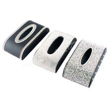 Кожаный чехол с блестящими кристаллами для автомобиля, Леопардовый роскошный модный чехол для полотенец, бумажный чехол для автомобиля, для домашнего использования, Акула, красный, белый