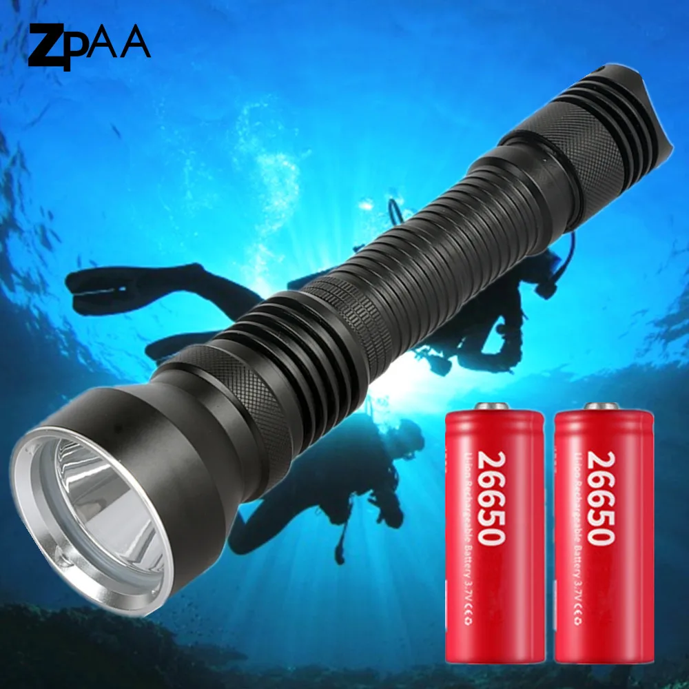 Powerful Professional Xhp70.2 Led Diving Flashlight Scuba Underwater