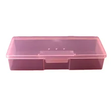 1 шт Розовое хранение для принадлежностей для дизайна ногтей коробки пластиковый корпус жесткий высококачественный пустой контейнер прозрачный Маникюрный Инструмент коробка для хранения ногтей