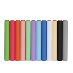 Decorative Wallpaper Solid Color PVC Peel Paste Contact Paper Multicolor Living Room Bedroom Hotel Renovation Film DIY Roll Pape