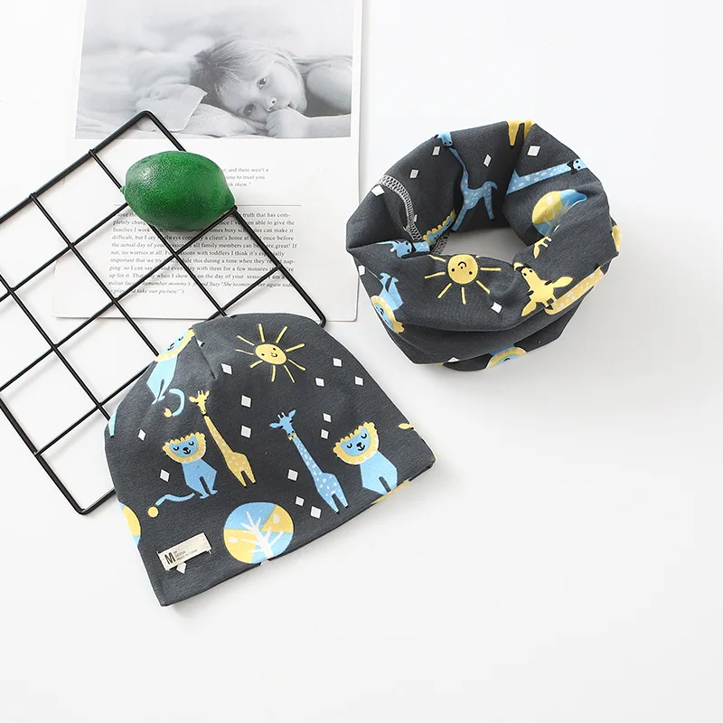 New Autumn Winter Children's Cotton Scarf Cartoon Kids Mufflers Outdoor Windproof Baby Warm Scarf Boys Collar Girls Neckerchief