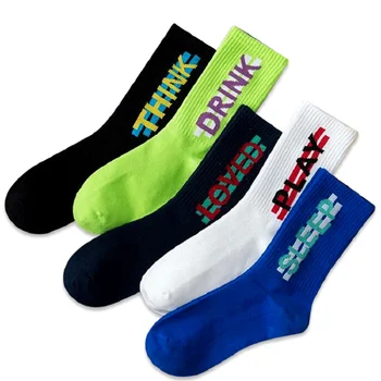 

Hip Hop Street Sports New Letters Stocks Cotton Socks colorful socks Men And Women Stocks Couples Tide Socks