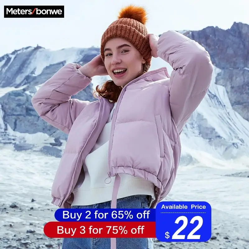Metersbonwe, новинка, пуховик, женский, зимний, теплый, 80%, белый, утиный пух, свободный, женский, короткое пальто, удобный, для улицы, пуховик