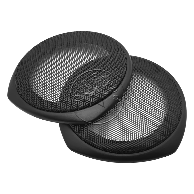 4 Grilles De Haut-parleur Voiture 66mm - Couverture De Calandre Décorative En Acier - Argent - 3