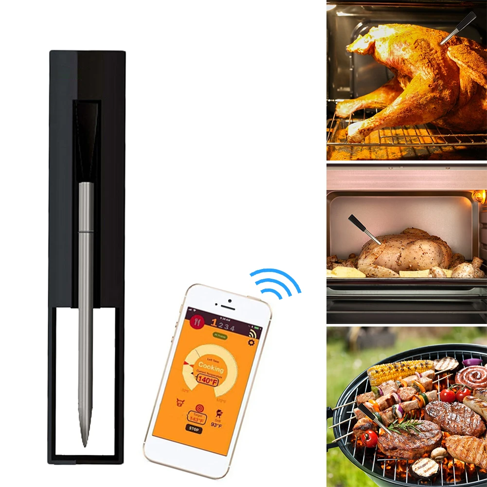 New Wireless Meat Food Steak Thermometer for Oven BBQ Smoker Rotisserie Kitchen Smart Digital