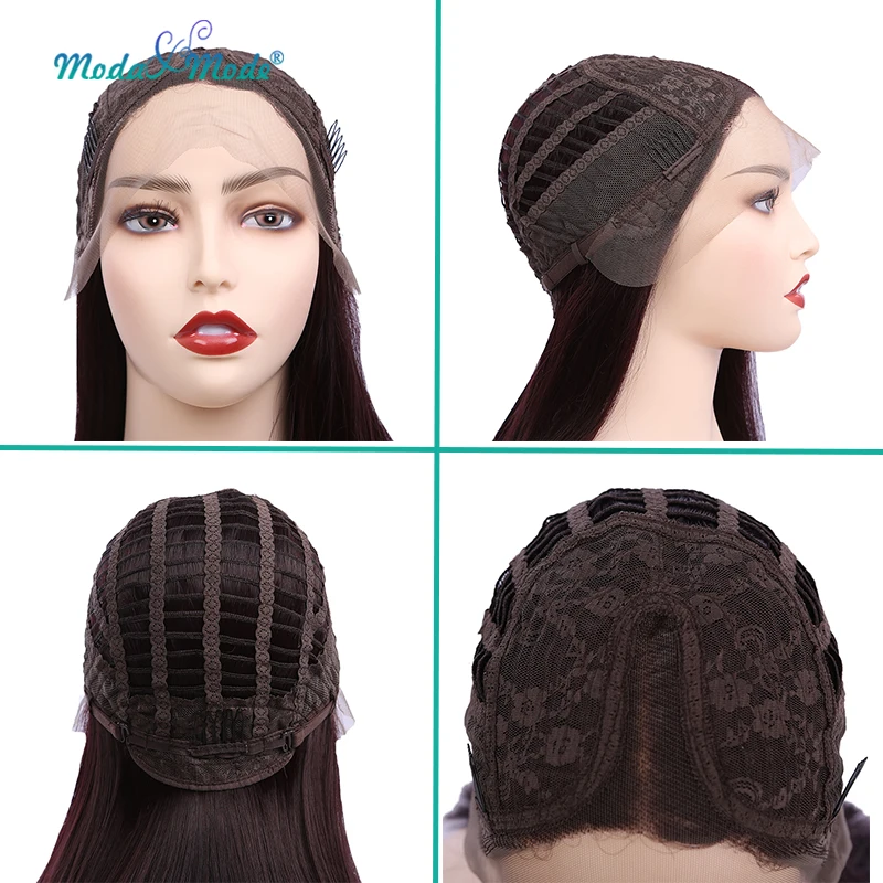 Moda& Mode волосы темно-бордовый боб парик 1" короткие прямые Ombre Lcae парик может быть Косплей средняя часть для черных/белых женщин тепла Res