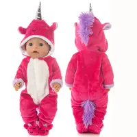 Suit+Shoes Dolls Outfit For 17 inch 43cm Baby Doll Cute Jumpers Rompers Doll Clothes 2