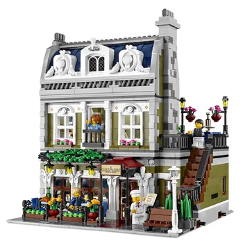 

NEW 2418Pcs 15010 lepining City Street Creator Series Creative Parisian Restaurant Apartment Building Blocks