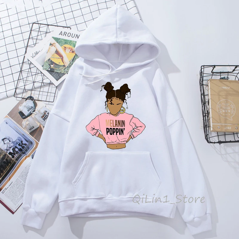 708170M Sudadera mujer vogue Melanin худи для женщин каваи черная девушка с принтом с капюшоном Женская толстовка уличная одежда в стиле хип-хоп, панк с капюшоном - Цвет: 708170M
