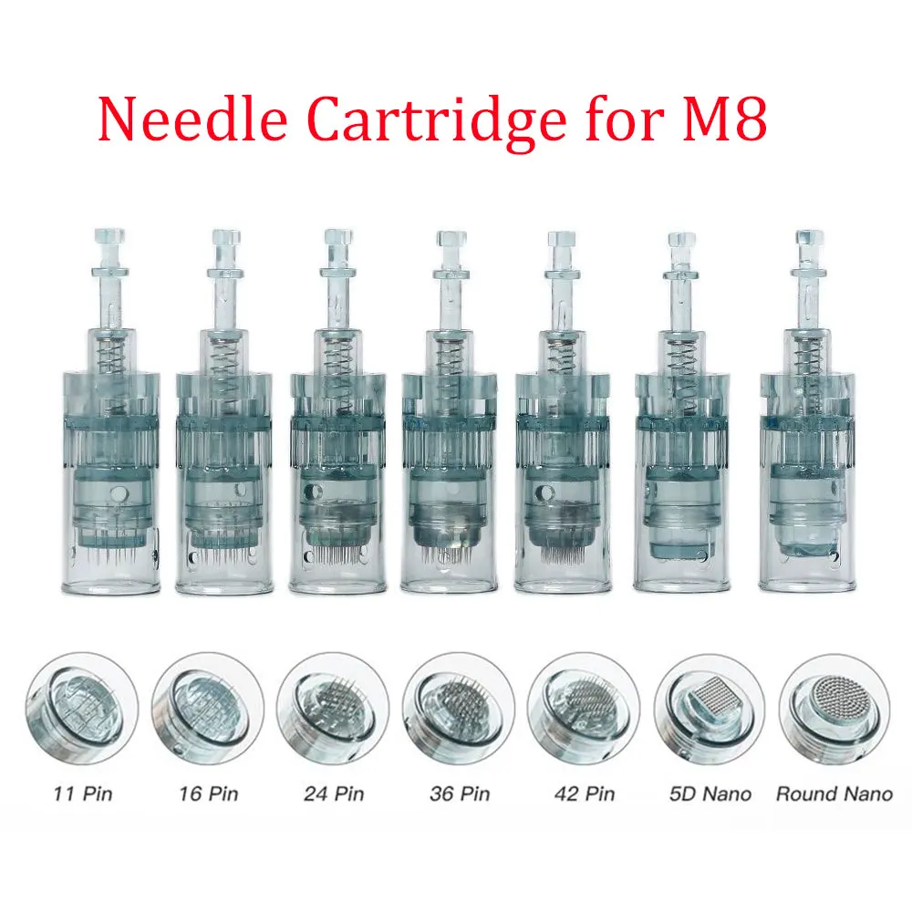 10/20Pcs Dr Pen M8 Cartridges Cartridges 11/16/36/42/Nano Needle MTS Micro Needling for