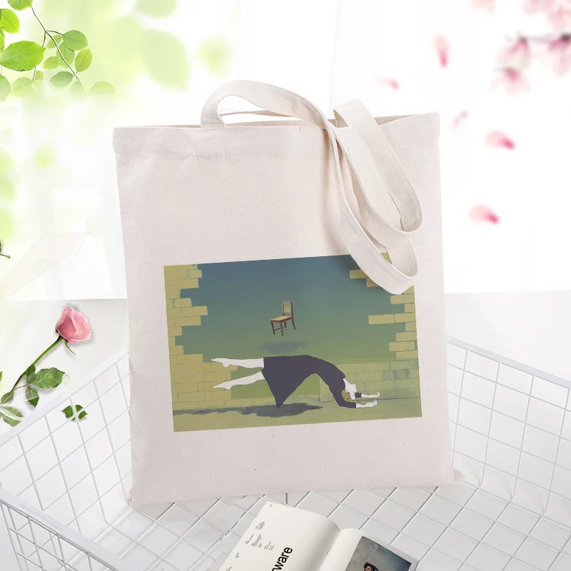 Зеленая серия сумки холст сумка хозяйственная сумка на заказ Печать текстовый логотип DIY ежедневное использование эко экологическая многоразовая утилизация