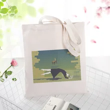 Зеленая серия сумки холст сумка хозяйственная сумка на заказ Печать текстовый логотип DIY ежедневное использование эко экологическая многоразовая утилизация