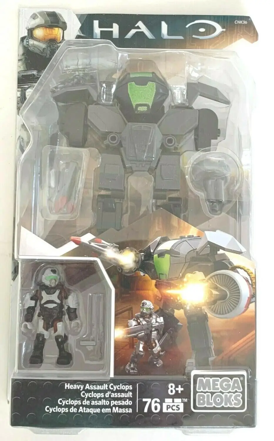 Новые Фигурки героев мультфильма Mega Bloks Halo Heavy Assault Cyclops CNK36|Игровые фигурки и