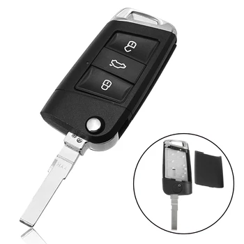 

3 Buttons Plastic Car Smart Remote Key Shell Fob Key Case Cover For VW Golf 7/Polo Jetta