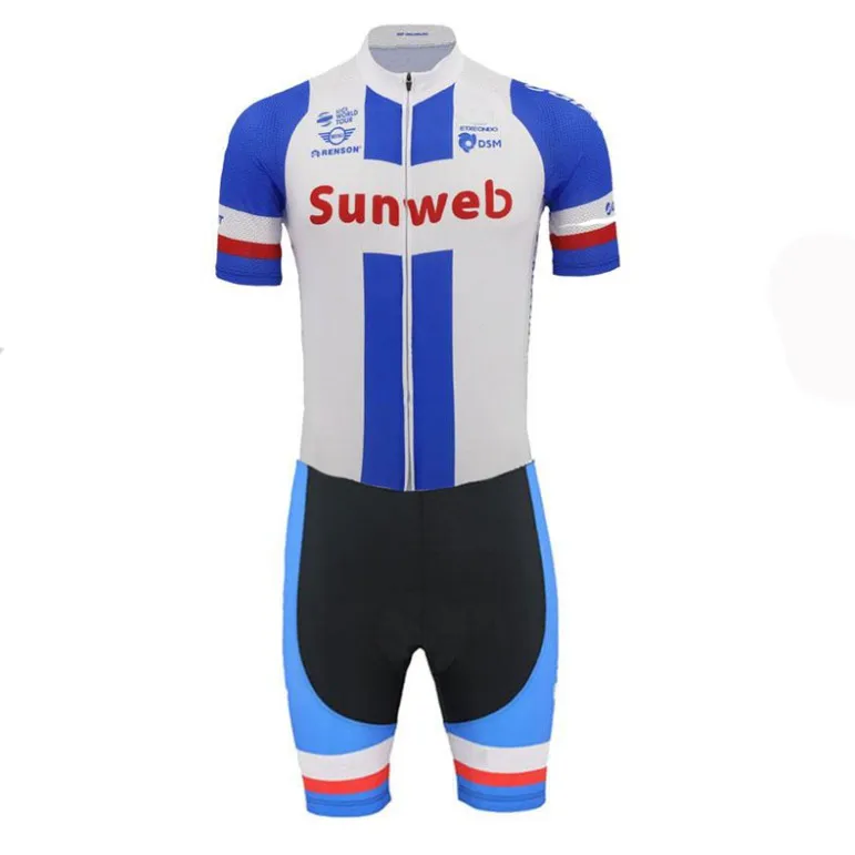 pro team sunweb Велоспорт красный велокостюм короткий рукав летний Боди велосипедная Одежда MTB Ropa Ciclismo speedsuit - Цвет: cycling set 5