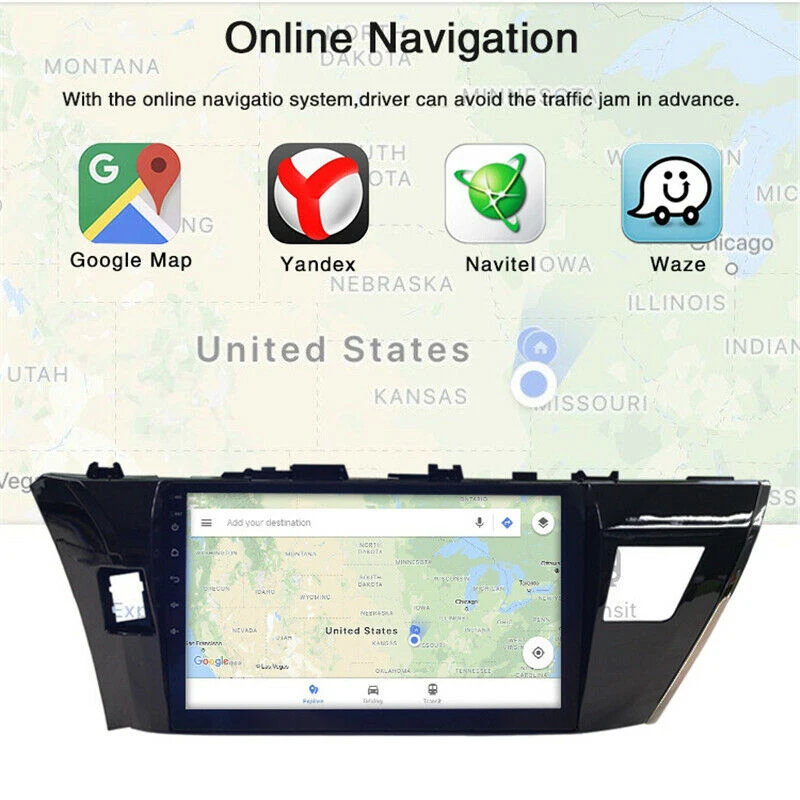 10,1 дюймов 2 Din Android 8,1 автомобильный Радио gps wifi плеер для Toyota Corolla