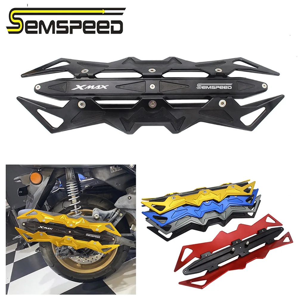 Semspeed Xmax Logo Cnc Moto Scudo Termico Tubo Di Scarico Marmitta Protezione Della Copertura Per Yamaha X-Max 300 400 250 125 Accessori