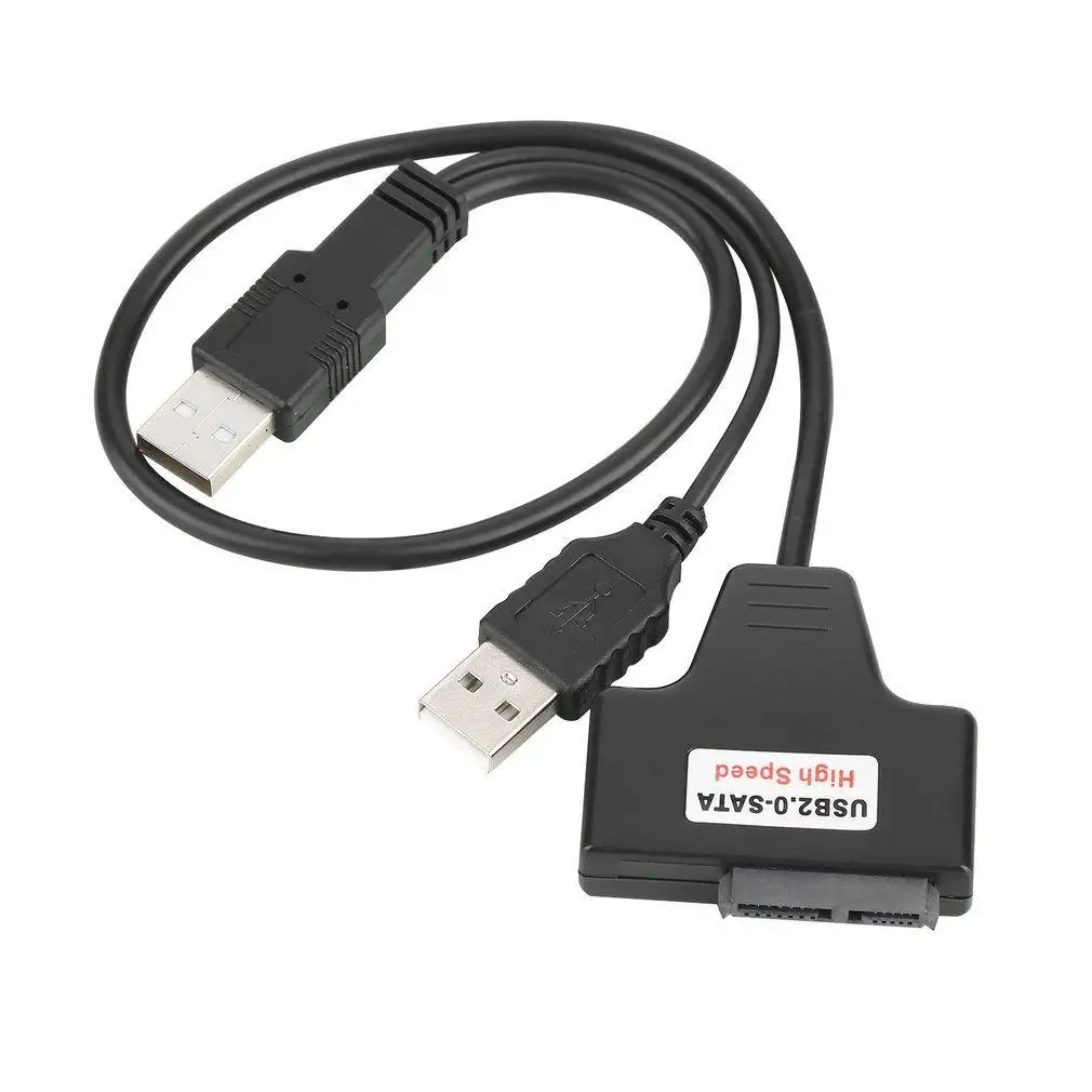 Черный USB 2 0 до 7 + 6 13Pin SATA ноутбук CD/DVD/Blu Ray оптический привод Кабель адаптер| |
