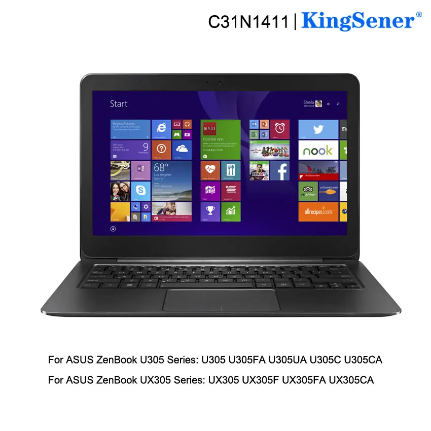 U305F, U305FA, U305CA, UX305CA, UX305CA, UX305F, Série UX305FA, 11.4V, 45Wh