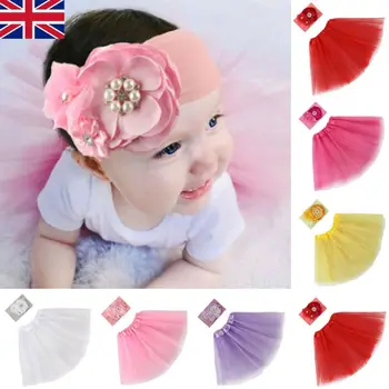 

Cute Newborn Baby Princess Tulle Tutu Clothe Skirt Girl Floral Headdress Photo Prop Outfits Set