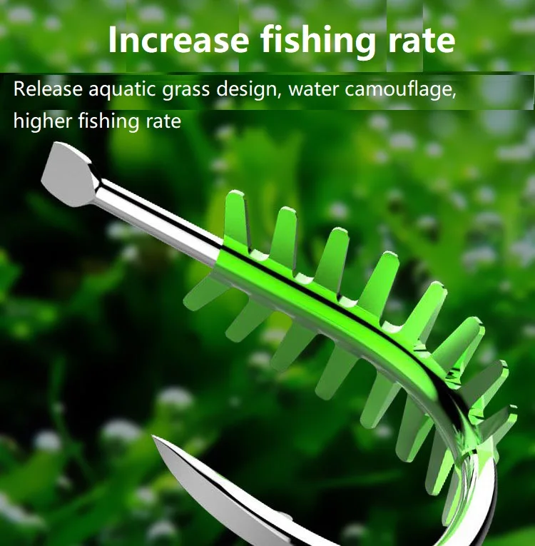Рыболовный крючок 20 шт./лот крючок из высокоуглеродистой стали с кольцом для копания бионические невидимые водоросли изонический колючий крючок рыболовные снасти