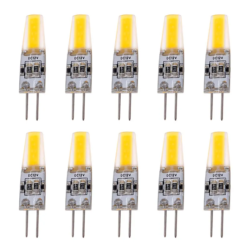

10PCS 6W COB LED Bulb Dimmable DC 12V LED G4 COB Light Replace 30W 40W Halogen. G4 Lamps for Chandelier Spotlight