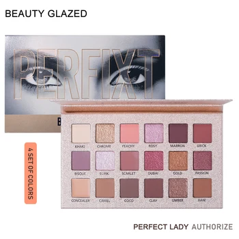 

BEAUTY GLAZED 18 Colors Eye Shadow Makeup Pallete Long Lasting Matte Shimmer Glitter Pigment Easy to Wear Eyeshadow Palette
