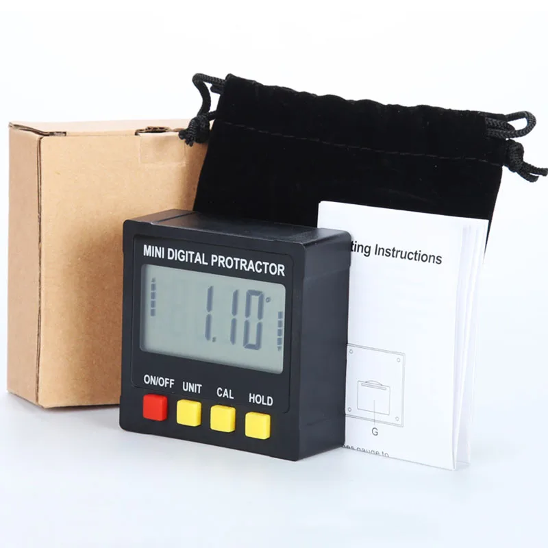 MINI Digital Protractor 360 Degree Flip Angle Measuring Ruler Electronic Angle Finder Inclinometer Four-sides with Magnetic