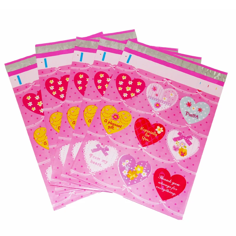 Печатный рисунок Poly Mailer Elk Bow Love Конверт Рождественский пластиковый пакет Мешок Air