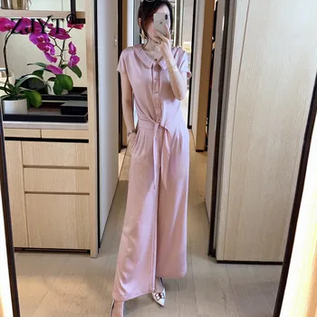 

Fashion Summer Two Piece Outfits Women 2020 New Runway Designers Solid Beading Blouse and Pants Suit Matching Set Office Twinset