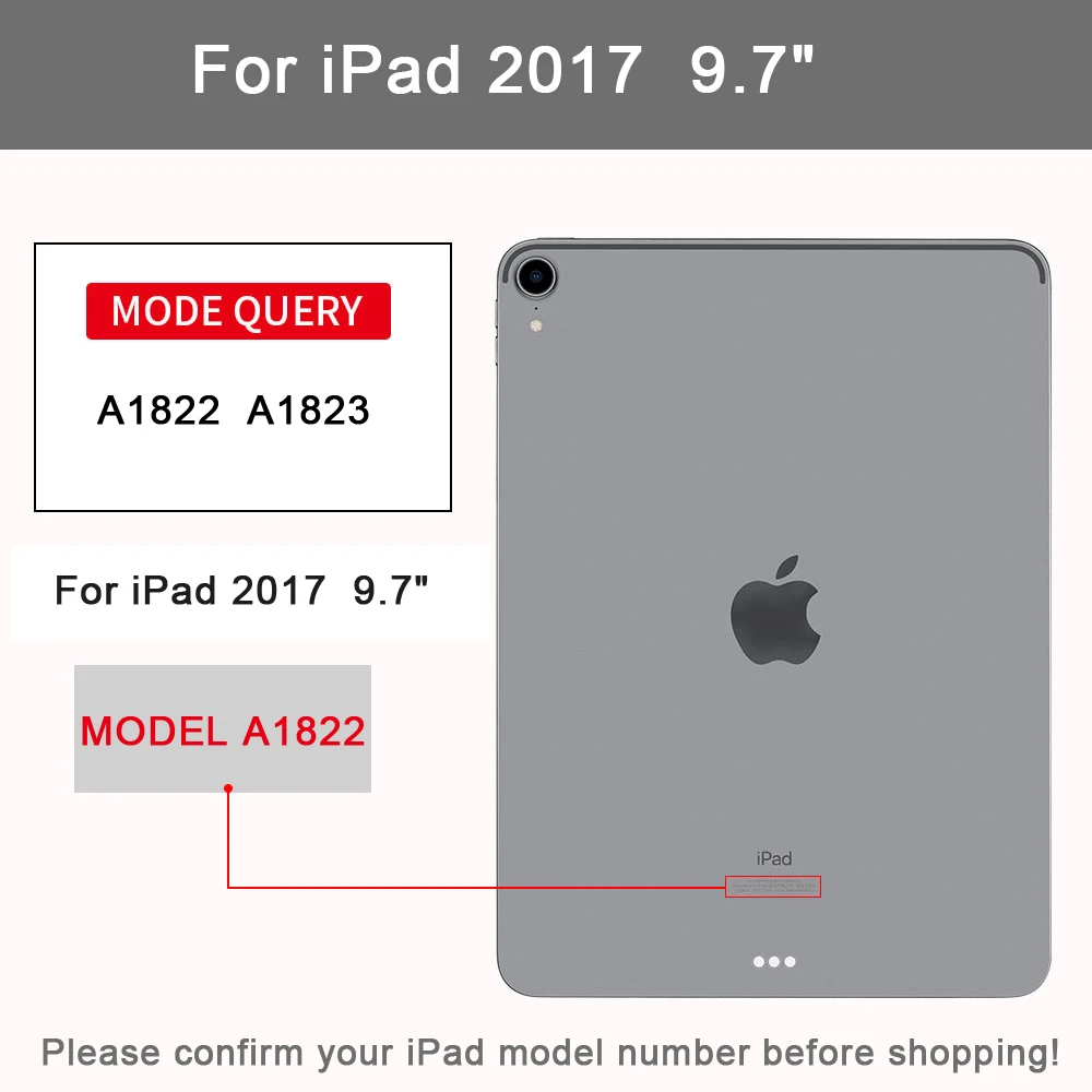 PU кожаный чехол для ipad 2017 9 7 дюймов Lichi Стиль Стенд откидная крышка 5 го поколения