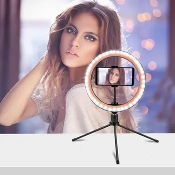 

10" Ring Light with Stand Rovtop LED Camera Selfie Light Ring for iPhone Tripod and Phone Holder for Video Photography