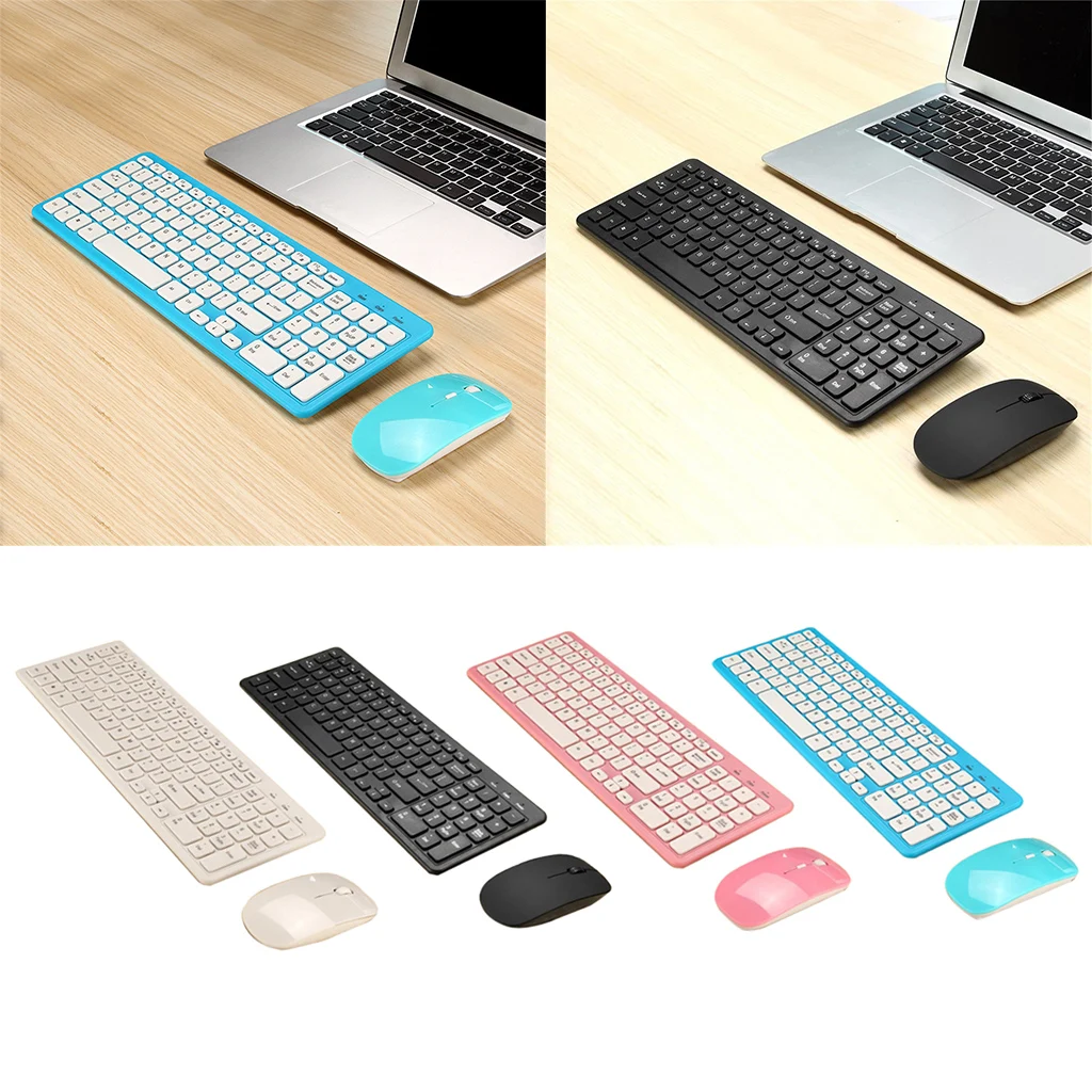 Travel Portable Office Keyboard and Mouse 2.4Ghz Wireless Keyboard 800-1200-1600DPI Mouse Set For PC Laptop Computer Keyboard